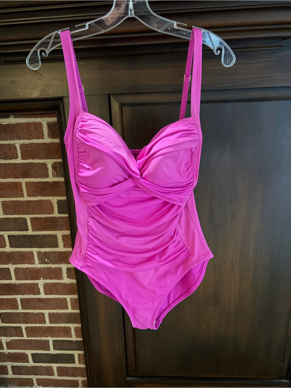 La Blanca sweetheart twist one piece sz 12